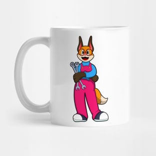 Fox as Craftsman with Tools Mug